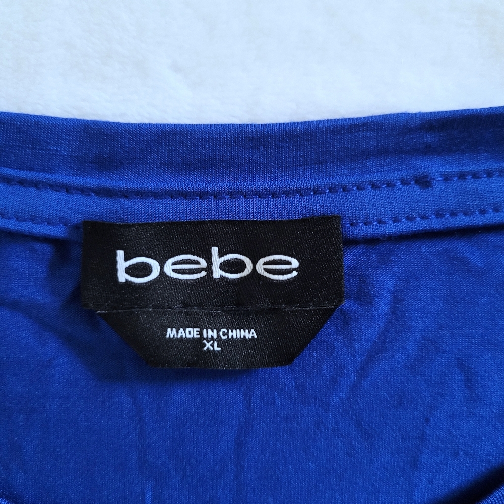 bebe Lopsided Rhinestone💎 Heart❤️ Top - NWT - Picture 6 of 14